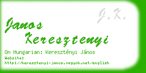janos keresztenyi business card