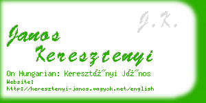 janos keresztenyi business card